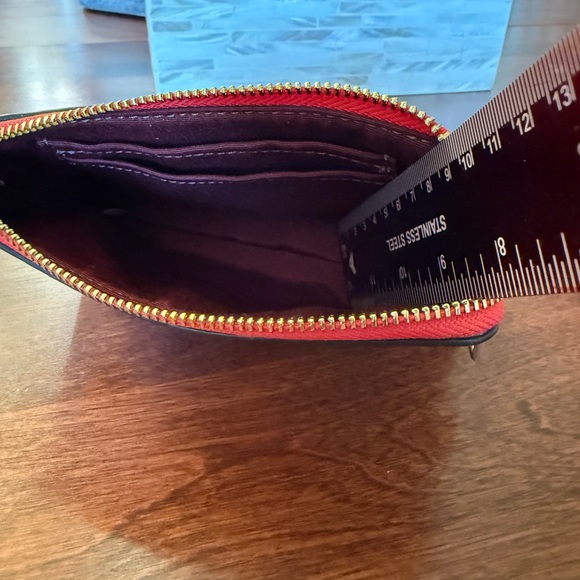 Limited Edition COACH Coated Cloth Pink and Cherry Zippered Pouch - Picture 10 of 11